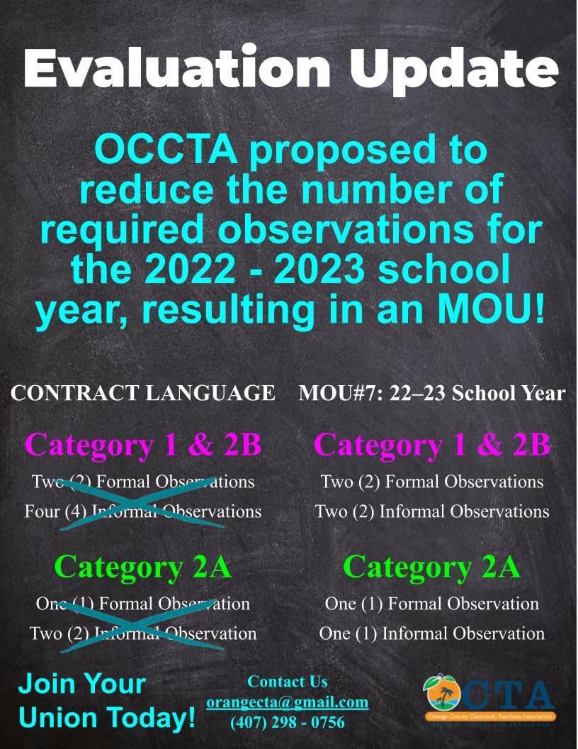 orange_cta's tweet photo. Exciting news for our bargaining unit! CTA proposed and the District agreed to fewer observations. #weareunionstrong #gettingresults #joincta https://t.co/BU8UM0qssL