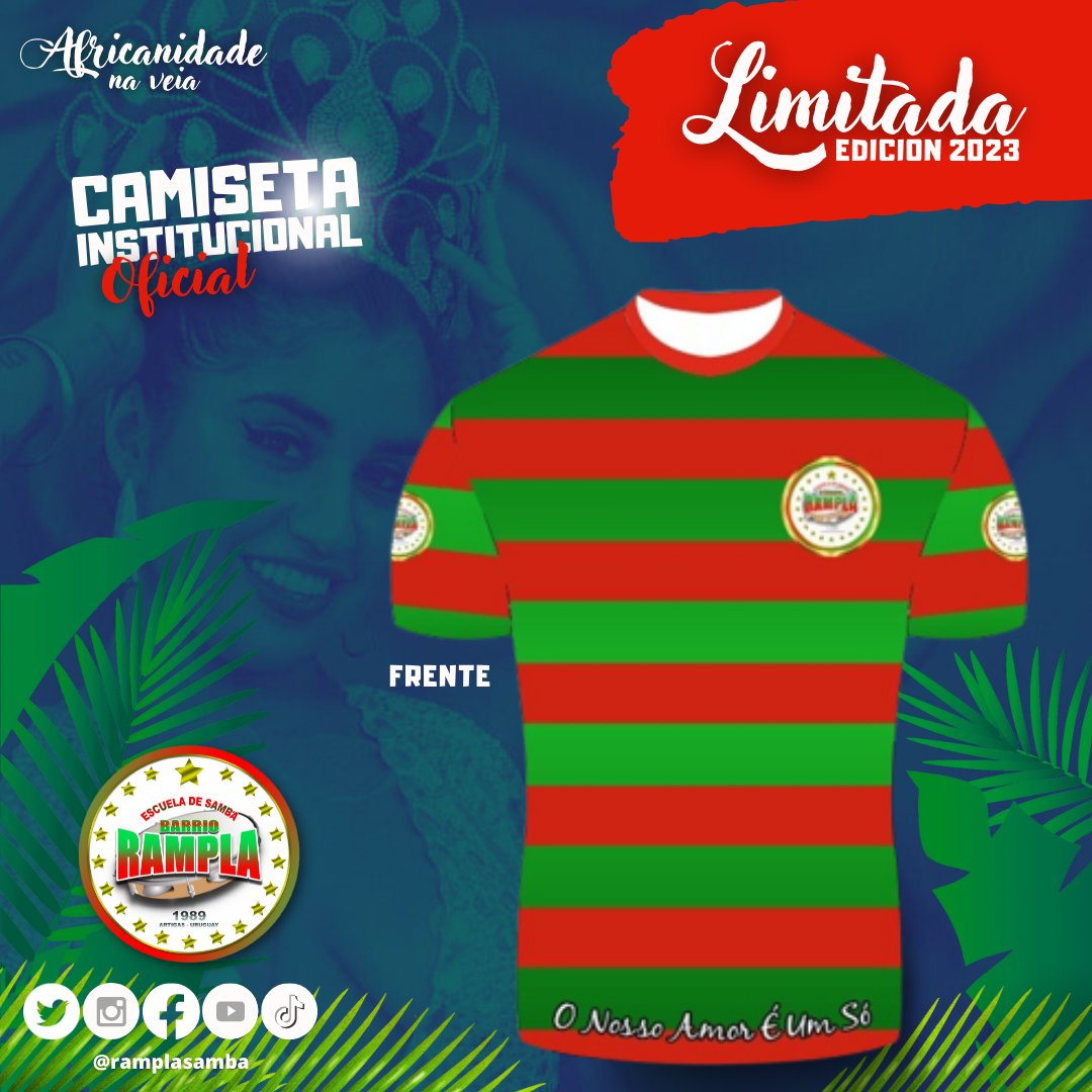 RamplaEsc's tweet photo. Hola #carnaval2023 😍  

Edición limitada CAMISETA INSTITUCIONAL Oficial 

$500

Comunicate con Florencia y Noelia 
📲 092 348 553
📲 099 772 412 

Depósito en CA del @brou_oficial de la Escuela y reservas la tuya 💚❤

#carnaval #samba #uruguay #uruguaynatural #cultura #Artigas https://t.co/vknqCSPu2T