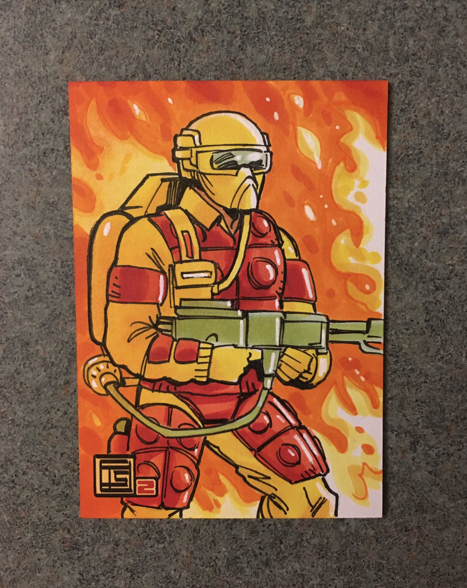 TimShinn73's tweet image. Working on sketch card commissions.

Message me today to get on my commission list 

#gijoe #blowtorch #sketchcard