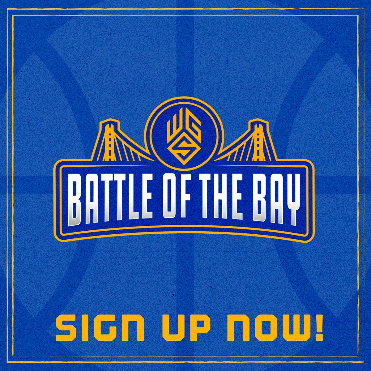 WarriorsGaming's tweet photo. The Battle of the Bay sign-ups are now live! 

🏀 $10k Prize Pool
🏀 Free Entry
🏀 Live Broadcast of Quarters, Semis, and Finals
🏀 Pros Eligible to Compete 
🏀 Ran by @WRproamleague

Sign up here: https://t.co/HffOAAP7gz https://t.co/9QNYwVSf14