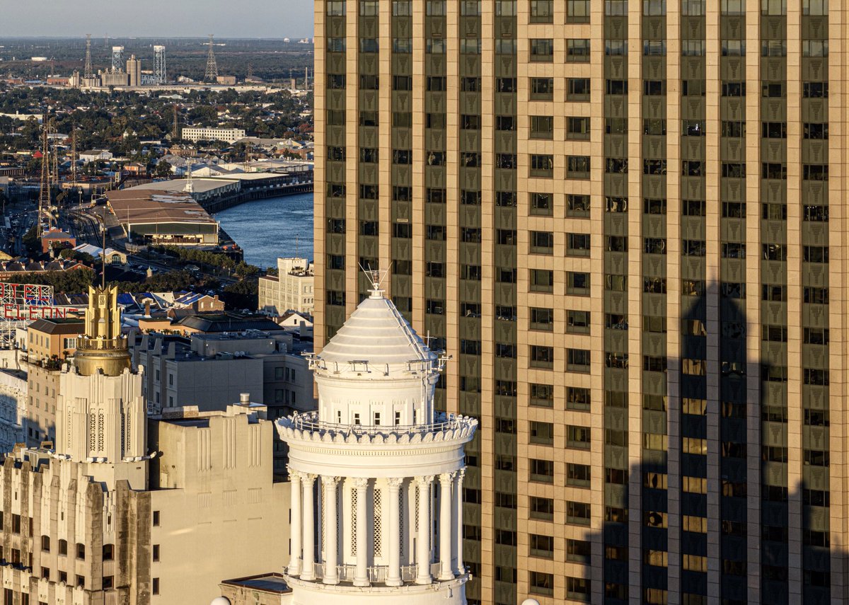 A cupola and its shadow, central business district, New Orleans