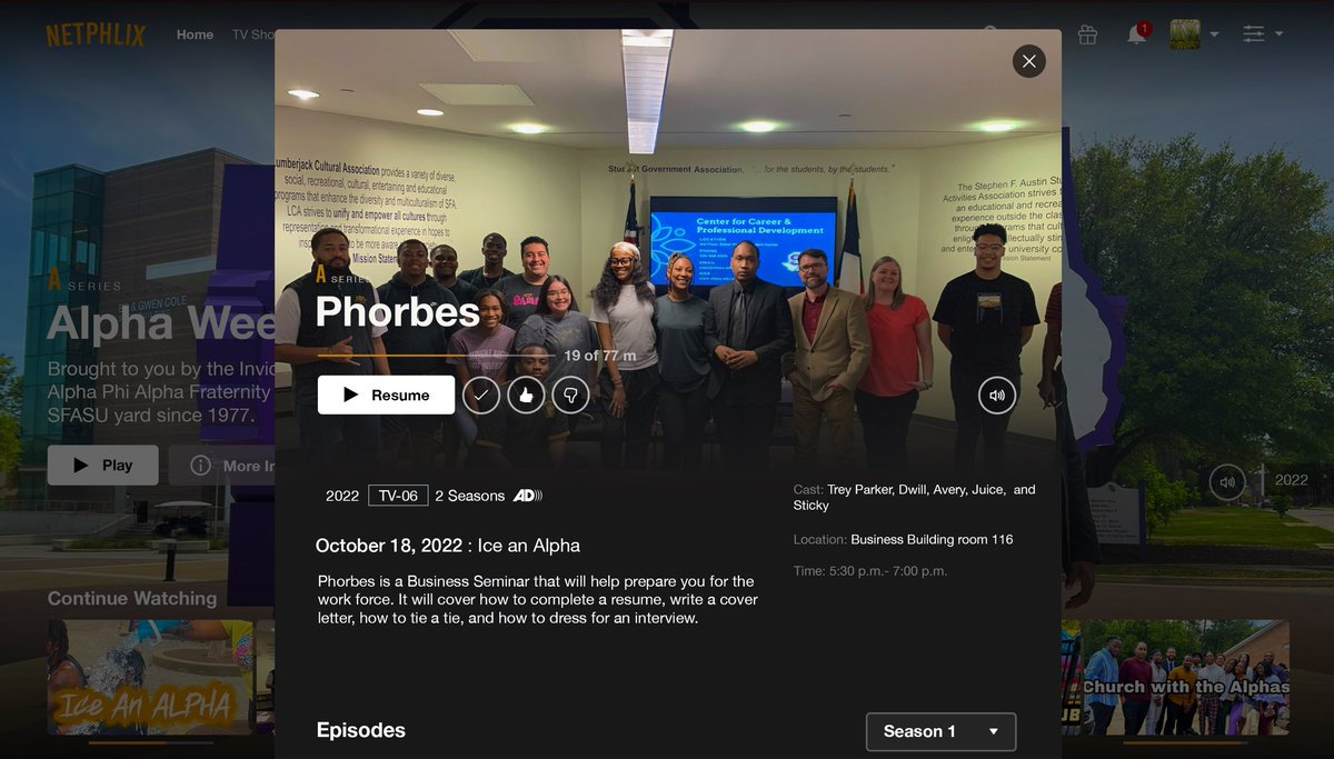 SFA_ALPHAS's tweet photo. Alpha Week π€πΎ
Episode 2 π½οΈ: Phorbes
Phorbes is a business event that the Iota Mu Alphas will be presenting tomorrow starting at 5:30 tomorrow
Location: Business Building Room 116
#SFAlphas #AlphaWeek2022 #LongLiveIM https://t.co/T1ARS44MqJ