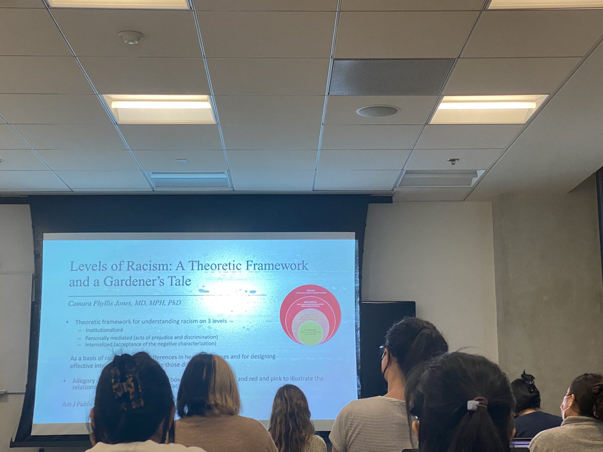 Dr. Audra Meadows - a birth optimizer- is presenting @UCSanDiegoSPH @UCSDHealthSci on women’s health + reproductive justice - bias and racism can play out on societal, systemic, institutional, and individual levels. Need to change systems to improve care and maternal outcomes.