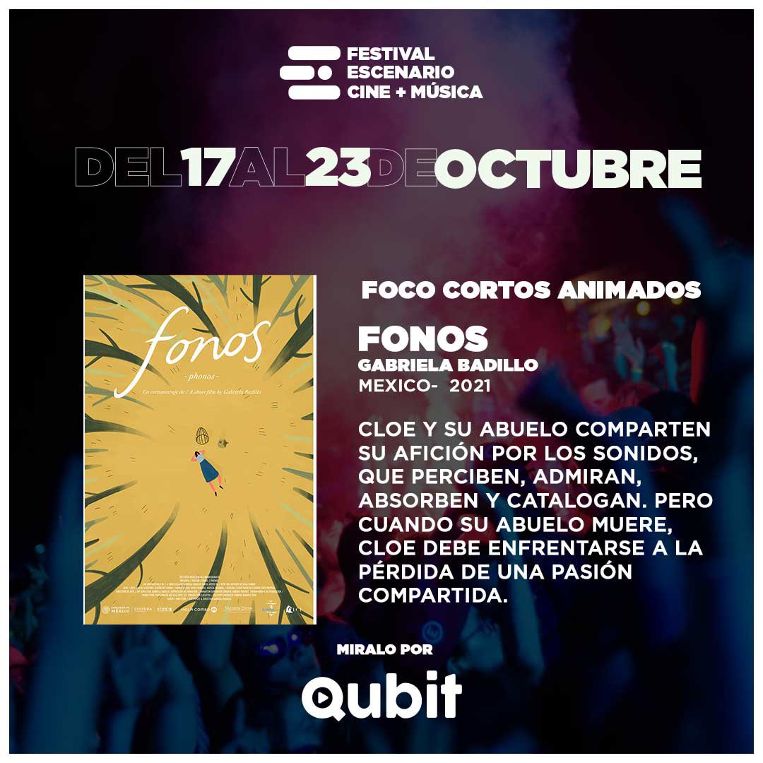 Hasta el 23/10 podrás disfrutar de FONOS, un corto animado mexicano que subió hoy a <a href="/qubitTV/">Qubit</a> y que forma parte de nuestro foco de cortos animados. Te va a encantar! 
Míralo gratis aquí ▶️👉 qubit.tv/pelicula/fonos… #FestivalEscenario #cineymusica