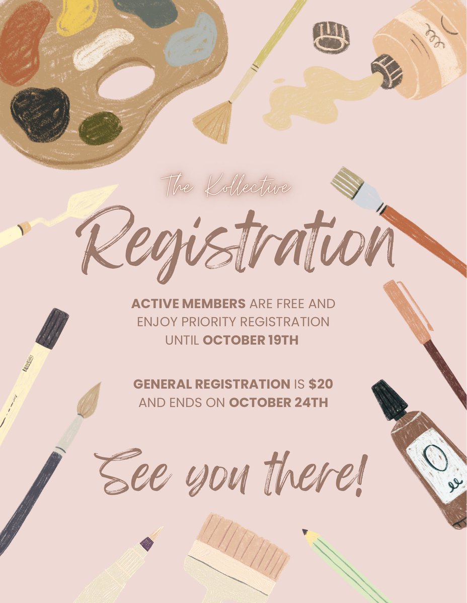 kollectiveorg's tweet photo. Join us next Thursday for our Paint n’ Sip event✨ 
Registration details are below! See you there🤍 https://t.co/sl6jWcnI5O