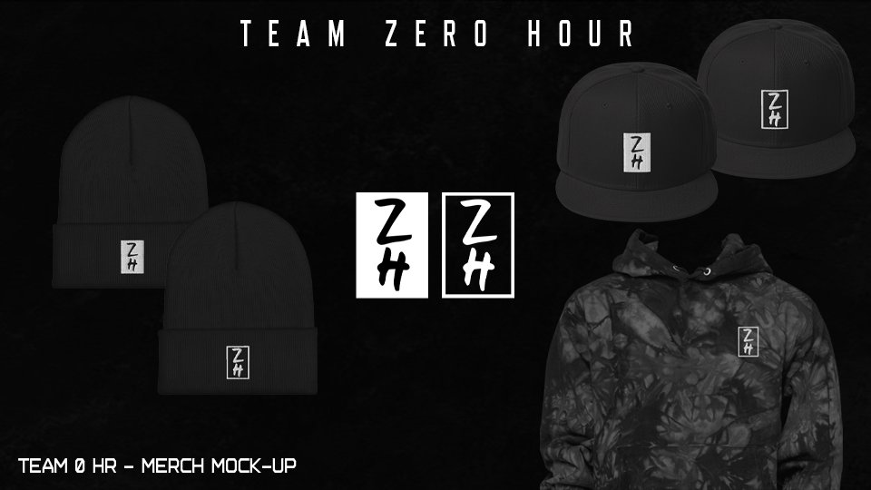 Everyone loves merch, so please enjoy this mock-up of the Team Zero Hour icon design. 👀