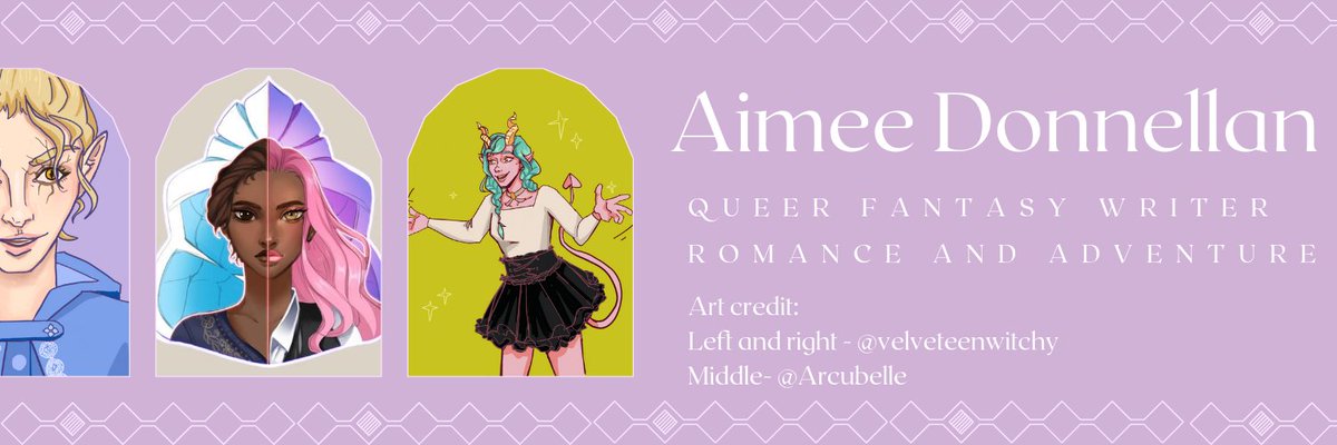 bardqueenaimee's tweet photo. I finally went on Canva to have a play and here is my first attempt at a writer header 👀👀 #WritingCommunity #writinglgbt #writingfantasy https://t.co/9gG2N7UsVa