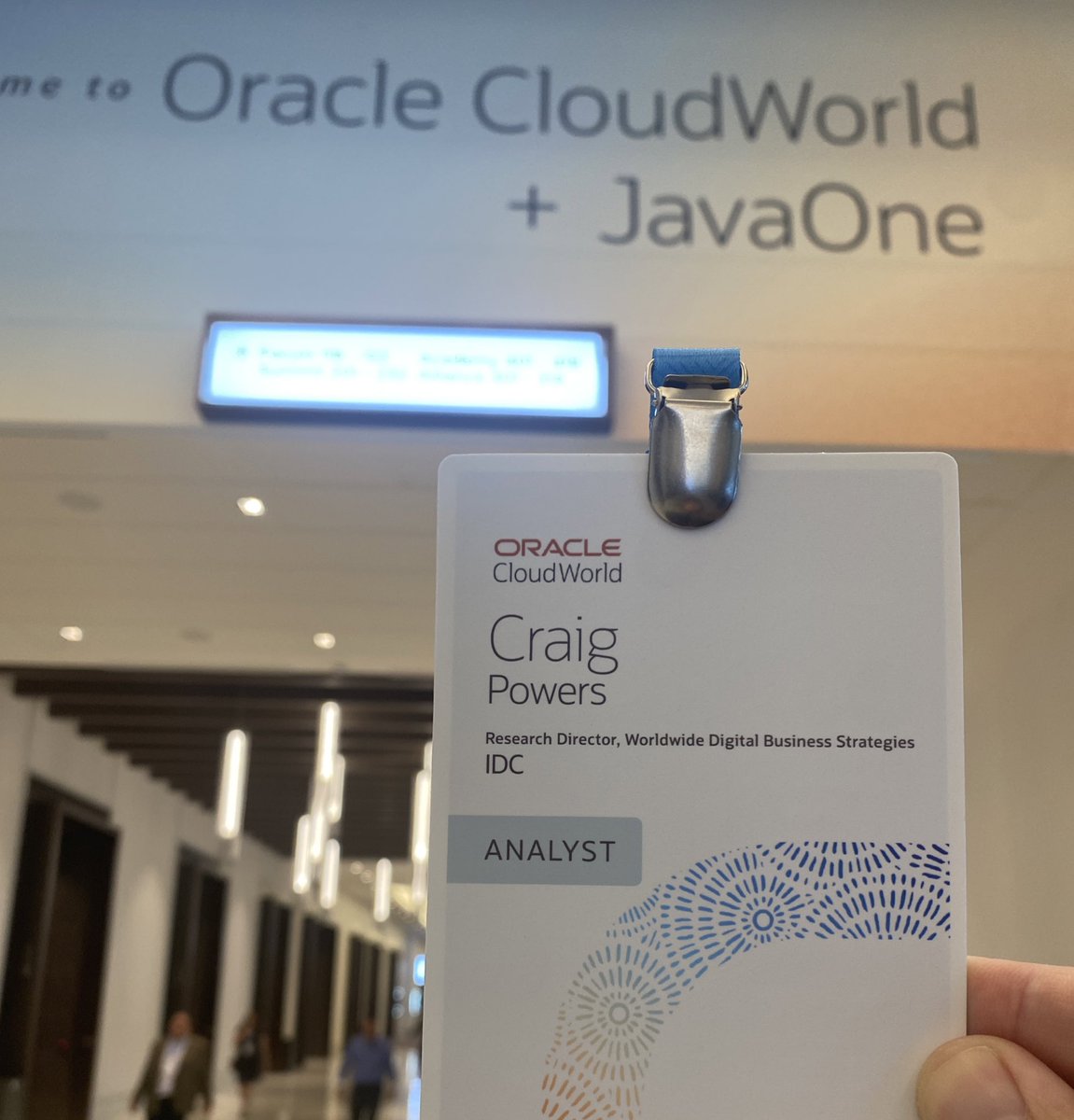 Hello from #CloudWorld. #OWC