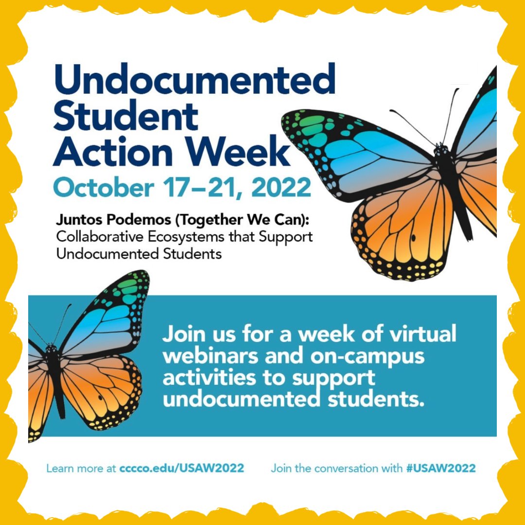 gotocollegeca's tweet photo. The Let's Go Team is excited to participate in the 6th Annual Undocumented Student Action Week organized by the CA Community Colleges! Join us for #undocumentedstudentactionweek,
#californiacommunitycollege#CA#highered #USAW2022 #togetherwecan https://t.co/gn6W9jfx2Q