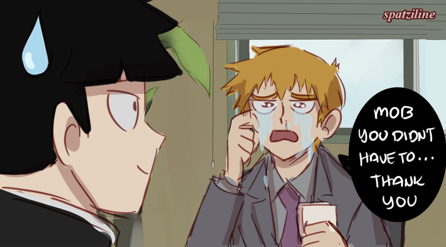 Mob gives Reigen the latest MobPhone13 #mp100 #mobpsycho100 #reigenarataka 