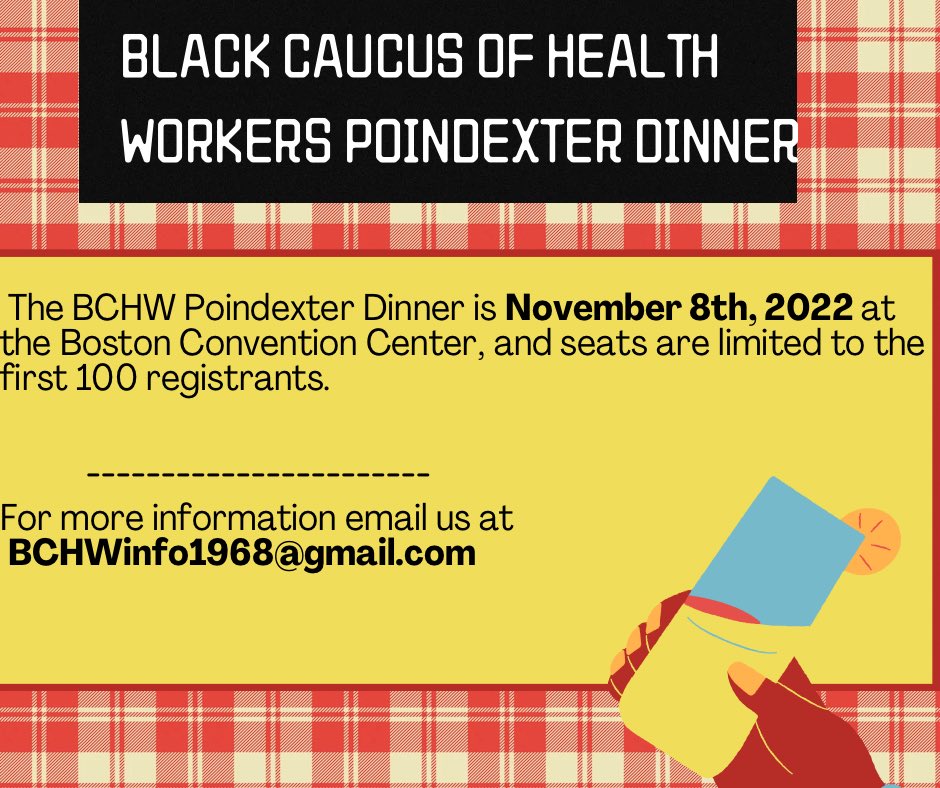 The Poindexter dinner is November 8th. It’s $80 a ticket & limited to the first 100 people. If you have already registered for the APHA conference and did not add the Poindexter dinner, you can still do so! You may contact us to help walk you through it. More details to come!