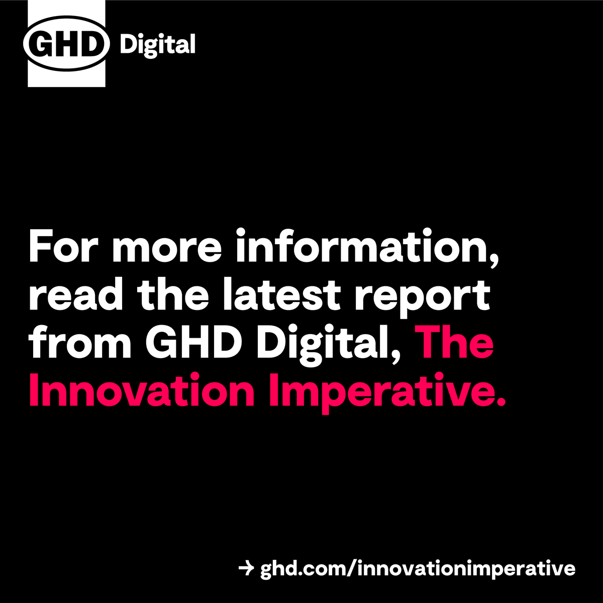 The reverberations of the pandemic created both appetite and tailwind for new thinking, new digital innovation and new technology. How has COVID-19 impacted the acceleration of innovation? bit.ly/3E2idYq

#TheInnovationImperative #GHDDigital #DigitalTransformation