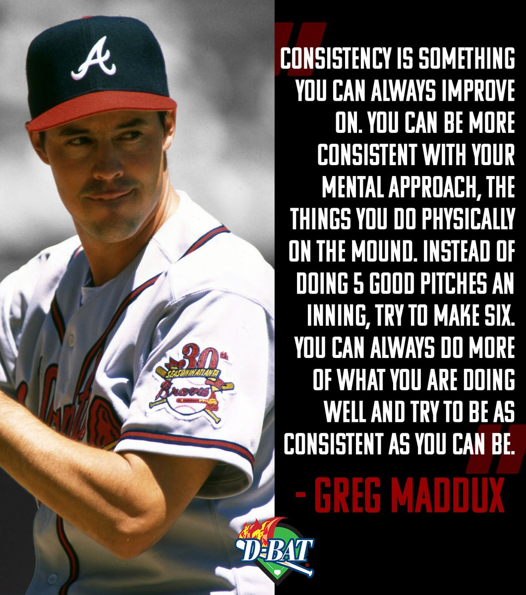Consistency is key🔑 No one was more consistent than Greg Maddux! #betterthanyesterday #mondaymotivation