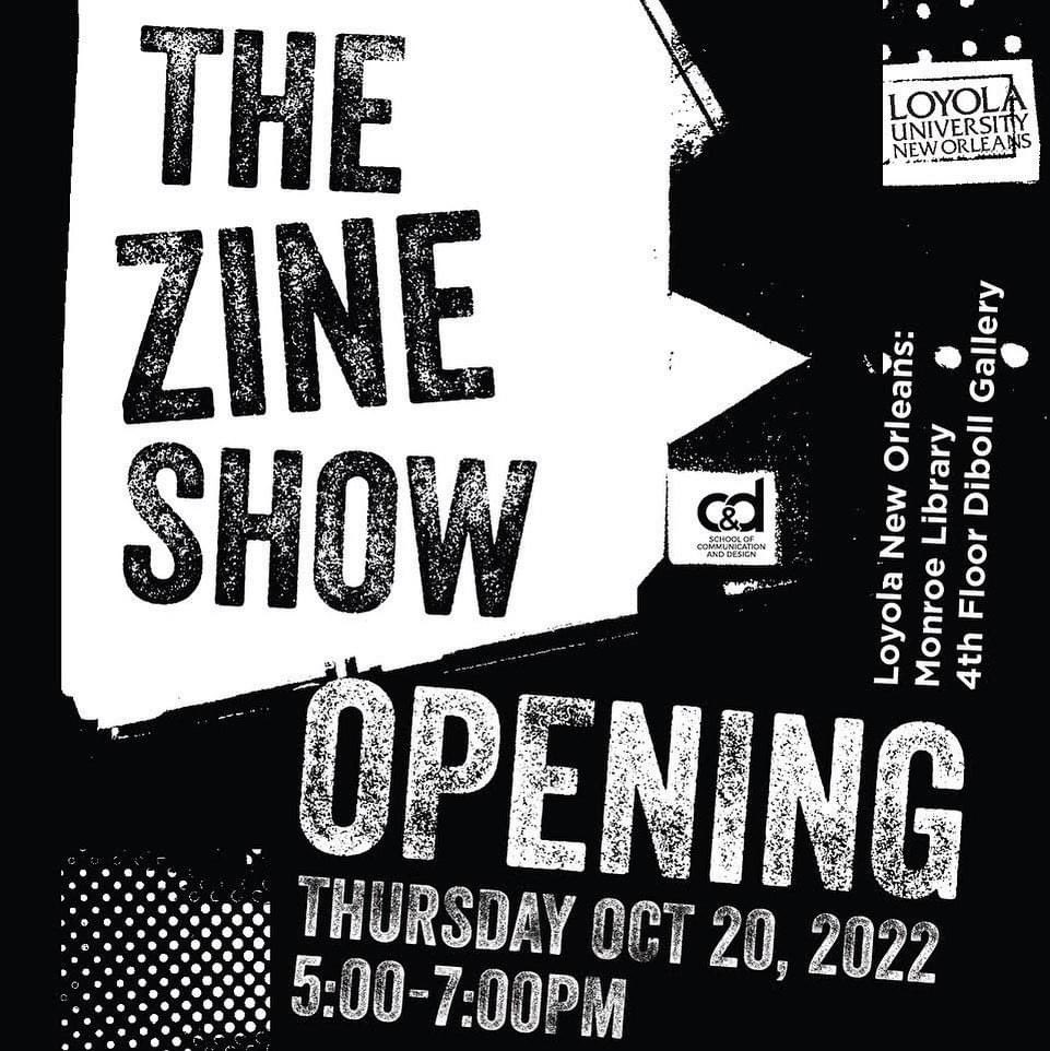 LoynoSCD's tweet photo. OPENING THIS THURSDAYโฆ The Zine Show! Stop by Diboll Gallery between 5:00 โ 7:00pm to see all the amazing work from Loyolaโs students. ๐จ๐๐
#SCDNextLevel #LoyolaSCD โค๏ธ https://t.co/LC418feHMe