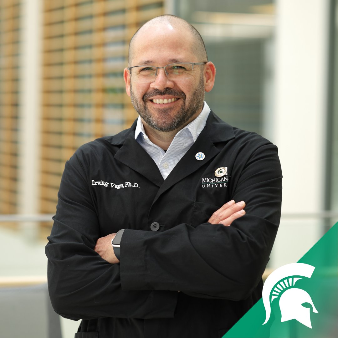 MSUMD's tweet photo. Irving Vega, PhD, was named Red Cedar Distinguished Faculty. The honor recognizes his research in Alzheimer's disease, community engagement and training the next generation of scientists. Congratulations Dr. Vega! https://t.co/r4HBbmxhbk https://t.co/RSLVlMNZWh