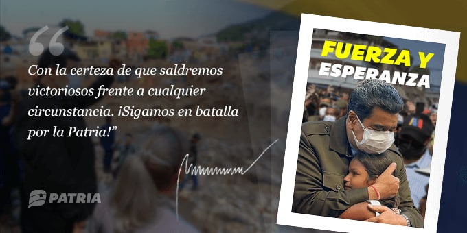 Bono Fuerza y Esperanza

Inicia la entrega del Bono Fuerza y Esperanza enviado por nuestro Presidente <a href="/NicolasMaduro/">Nicolás Maduro</a> a través de la Plataforma Patria. La entrega tendrá lugar entre los días 17 al 22 de octubre de 2022.

#LaPoesíaUnePueblos