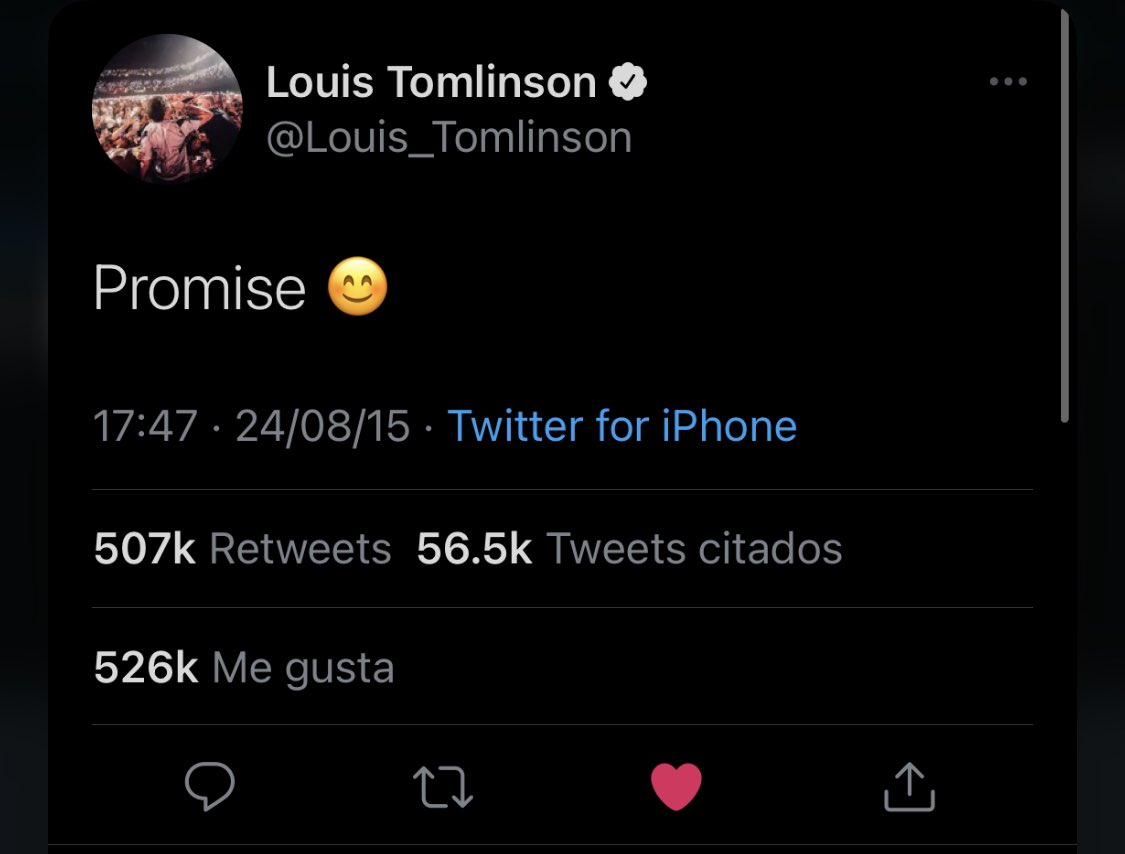 Sweet__Alli's tweet photo. Perdóname louis por creer que el promise era mentira, no sabía que tú si pensabas que iban a volver😭 https://t.co/2NhXeTkNLE