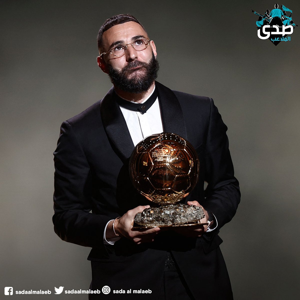 sadaalmalaeb's tweet photo. كريم بنزيمة يفوز بجائزة البالون دور 2022 

#صدى_الملاعب
#MBC1 
#BallonDor https://t.co/PrOffeyIu6