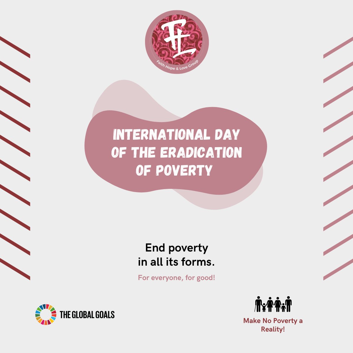 Today is the #InternationalDayOfEradicationOfPoverty.
We share this to acknowledge the problem that still persists, and to show commitment in driving our efforts towards ending poverty in all its forms - for everyone, for good, through our work.