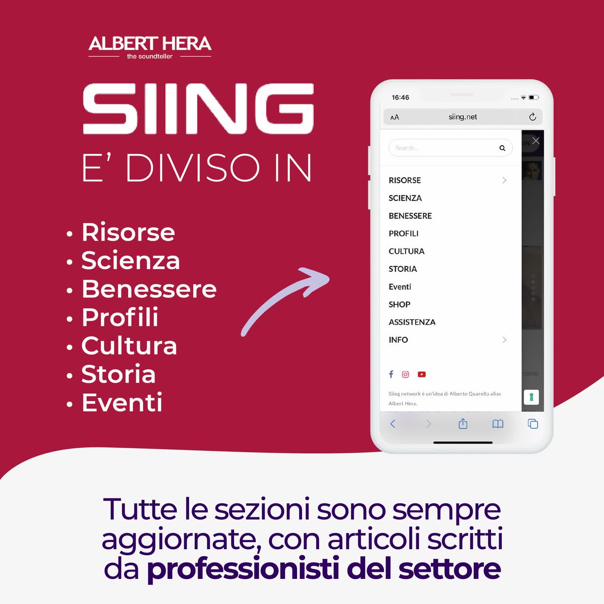 AlbertHera's tweet photo. Un progetto che racconta la mia vita. Scrivere di canto, costruendo giorno per giorno un luogo dove poter attingere risorse uniche e innovative.
Vai al link qui sotto per leggere le ultimissime novità del portale siing
🇸  https://t.co/HjAoRiFn4h https://t.co/dwldAJTBut