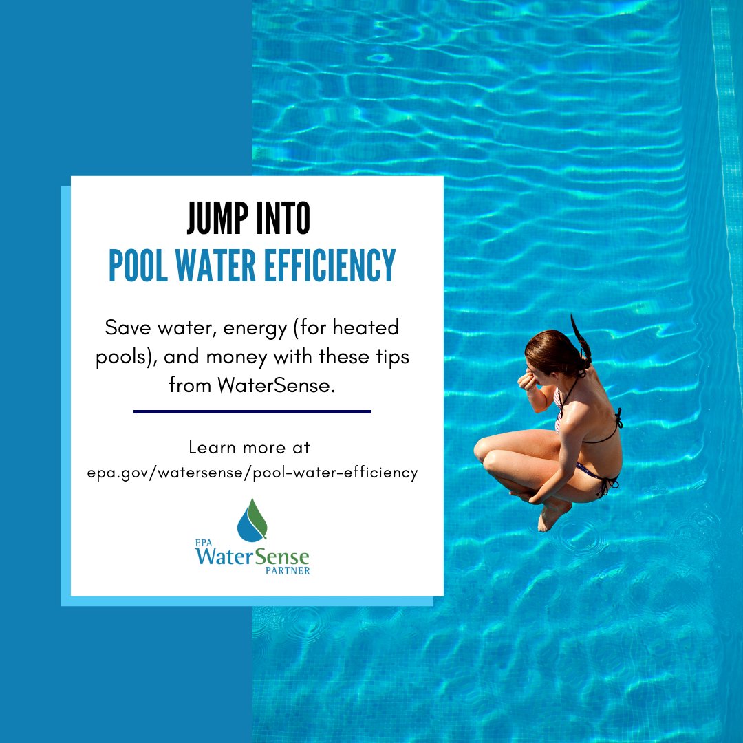WVWDh2o's tweet photo. Save #water, #energy, & #money with @EPAwatersense 's helpful #poolguide https://t.co/i4Ah2pUG7I https://t.co/uhmL8zDN1J