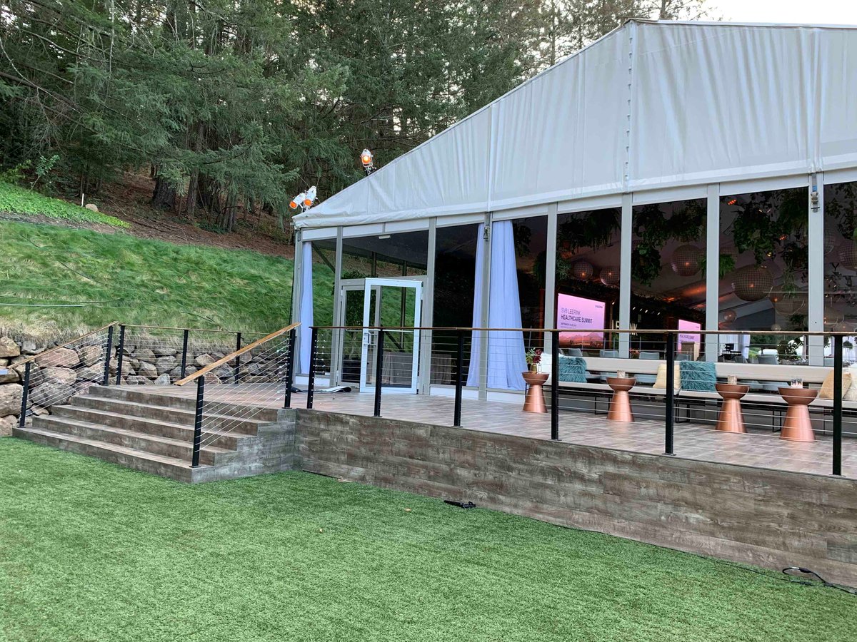ADAPTIV_ss's tweet photo. If there's one thing we love at ADAPTIV Structure Solutions, it's making a grand entrance! Elevated flooring, pathways, stairways, entryways & more...find the perfect structure tent additions w/the professionals at ADAPTIV.
.
#ADAPTIV #Tents #Structures #Flooring #structuretent https://t.co/zdEutslaAl