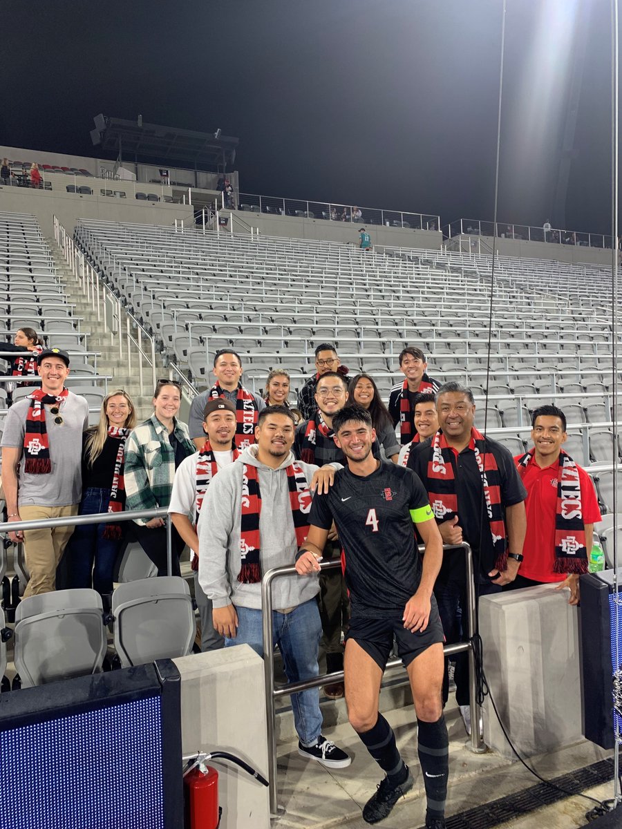RickEngineering's tweet photo. RICK team members provided a personal cheering section for one of our summer interns at an Aztec men's soccer game in San Diego. The game was outstanding and even boasted record attendance. 

#RICKengineering #civilengineering #sandiegoengineering #snapdragonstadium  #goaztecs https://t.co/OZ3KeGT1eP