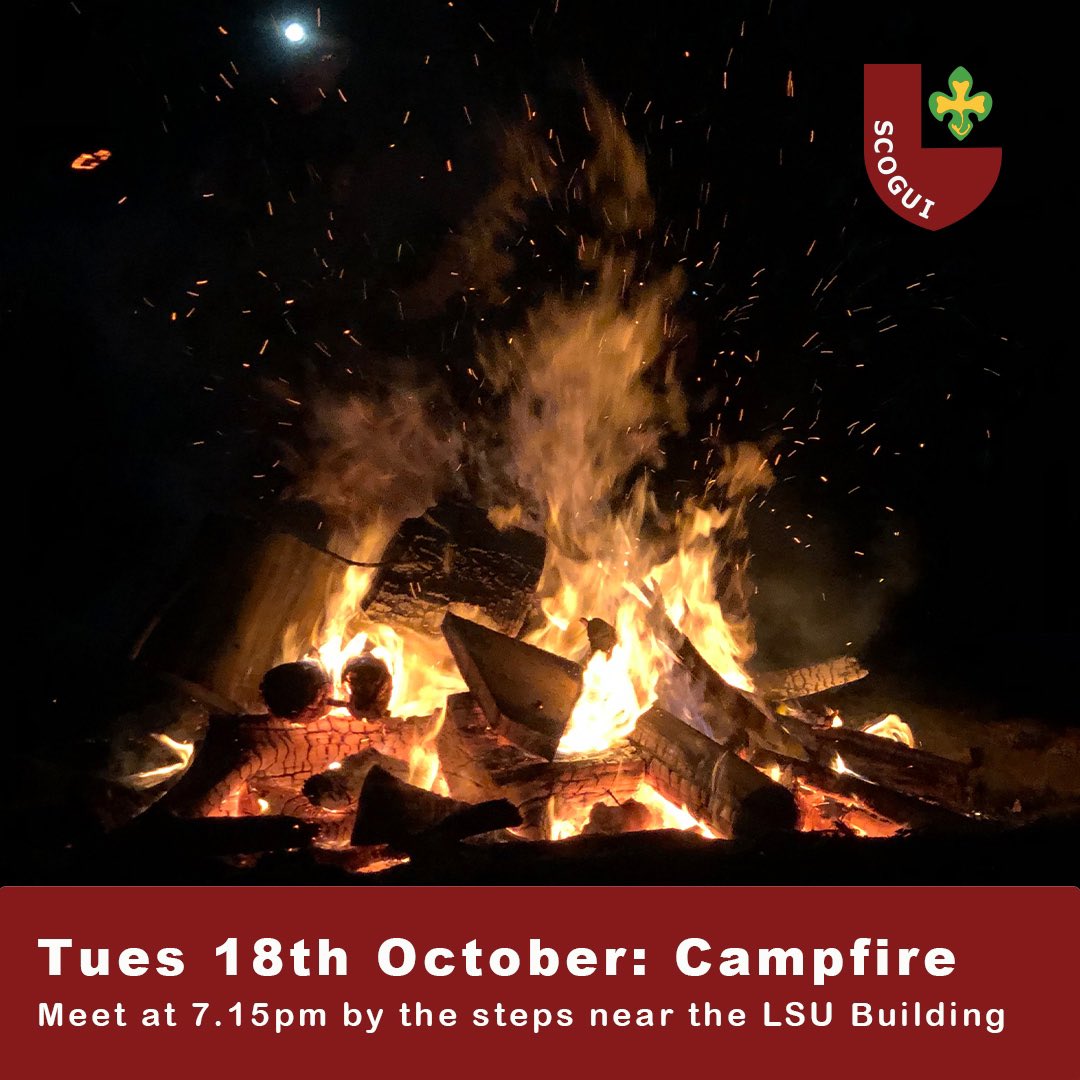 SCOGUI's tweet image. There’s always time for a campfire, s'mores, and hilarious games at SCOGUI. Chat around a campfire, meet like-minded people, plus free 
marshmallows and biscuits – what more could you ask for! It will be great to see you there tomorrow