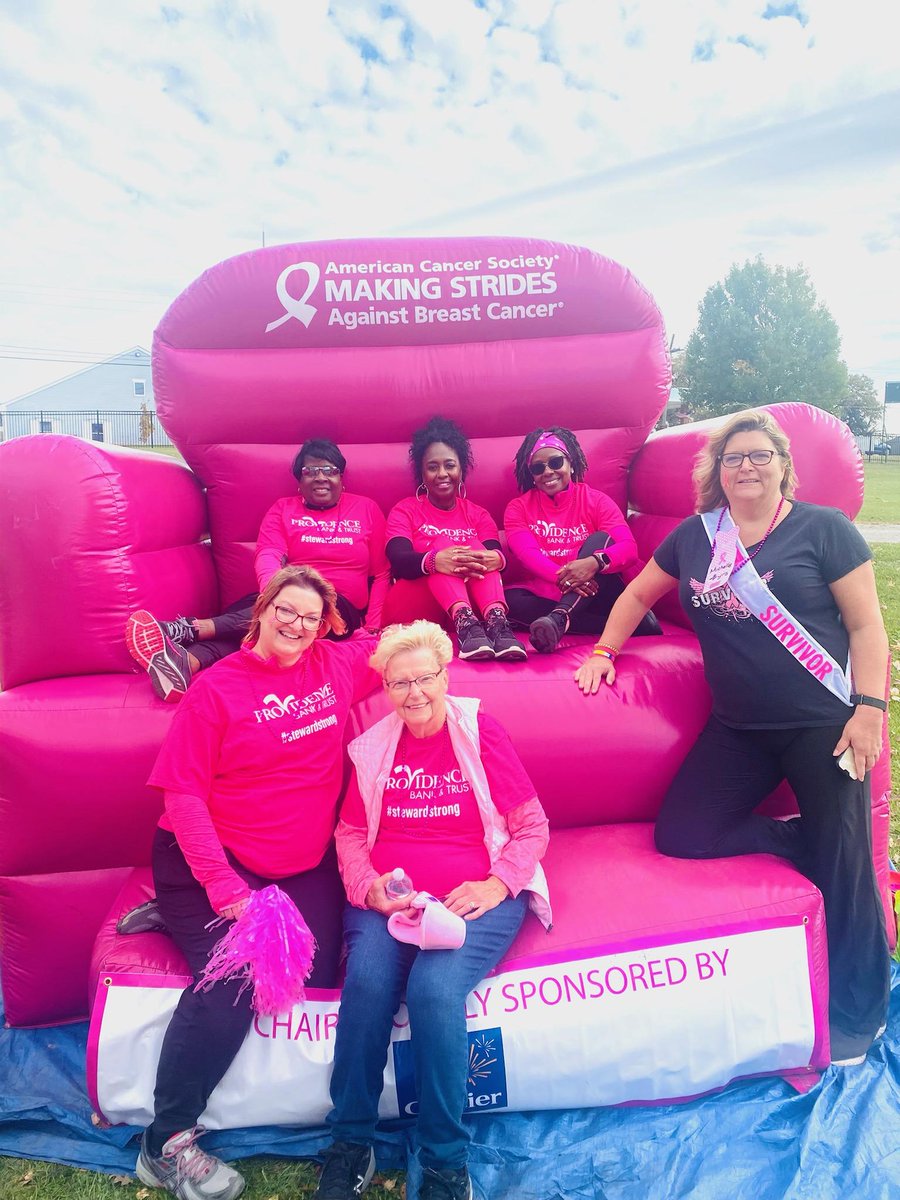 providencebank's tweet photo. We were proud to be a sponsor for the Northwest Indiana @AmericanCancer Society Making Strides Against Breast Cancer walk yesterday! We were honored to be a part of such a beautiful and inspirational day in the fight to find a cure! #stewardstrong https://t.co/BbkWVkxVSP