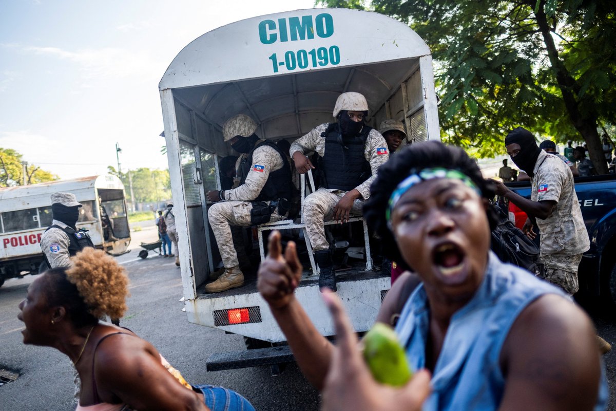 The U.S. and Canada sent armored vehicles to Haiti, they say to help police fight gangs. Haiti is facing a massive economic crisis, political instability and rising gang violence. Its current unrest has roots in French colonization and U.S. occupation. 🧵