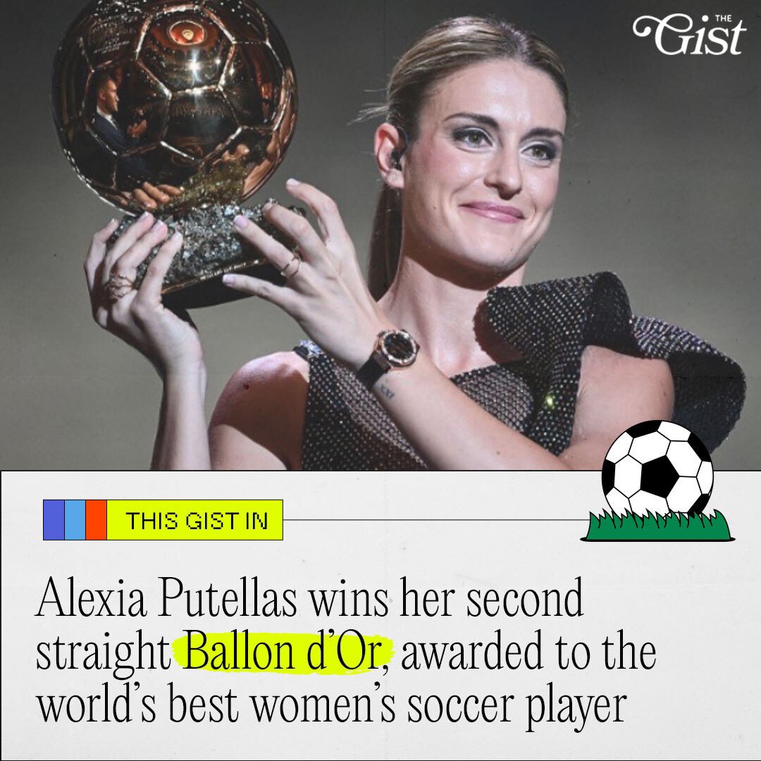 thegistusa's tweet photo. Back-to-back! The Barcelona midfielder is the first (!!!) two-time winner of the Ballon d’Or Féminin 👏

We can’t say we’re surprised! Congrats, @alexiaputellas! 🏆 https://t.co/0lGq30ndwi