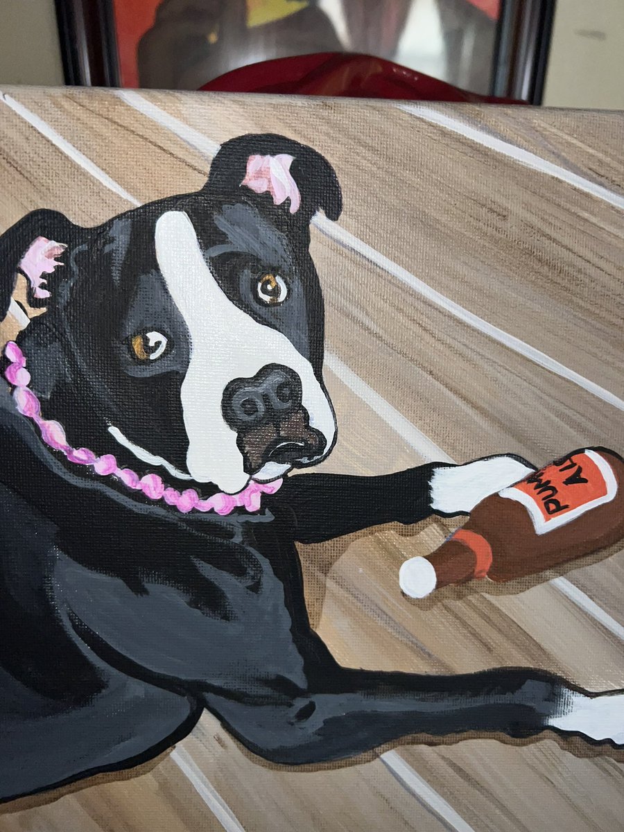 DidittJuss's tweet photo. Y’all know bout rude ass pets?!  🙄 🖼️ by Jussdiditt….16x20” Canvas                       #BlackArtist #animalart #petart #dogsncats https://t.co/j7cqxvspTs