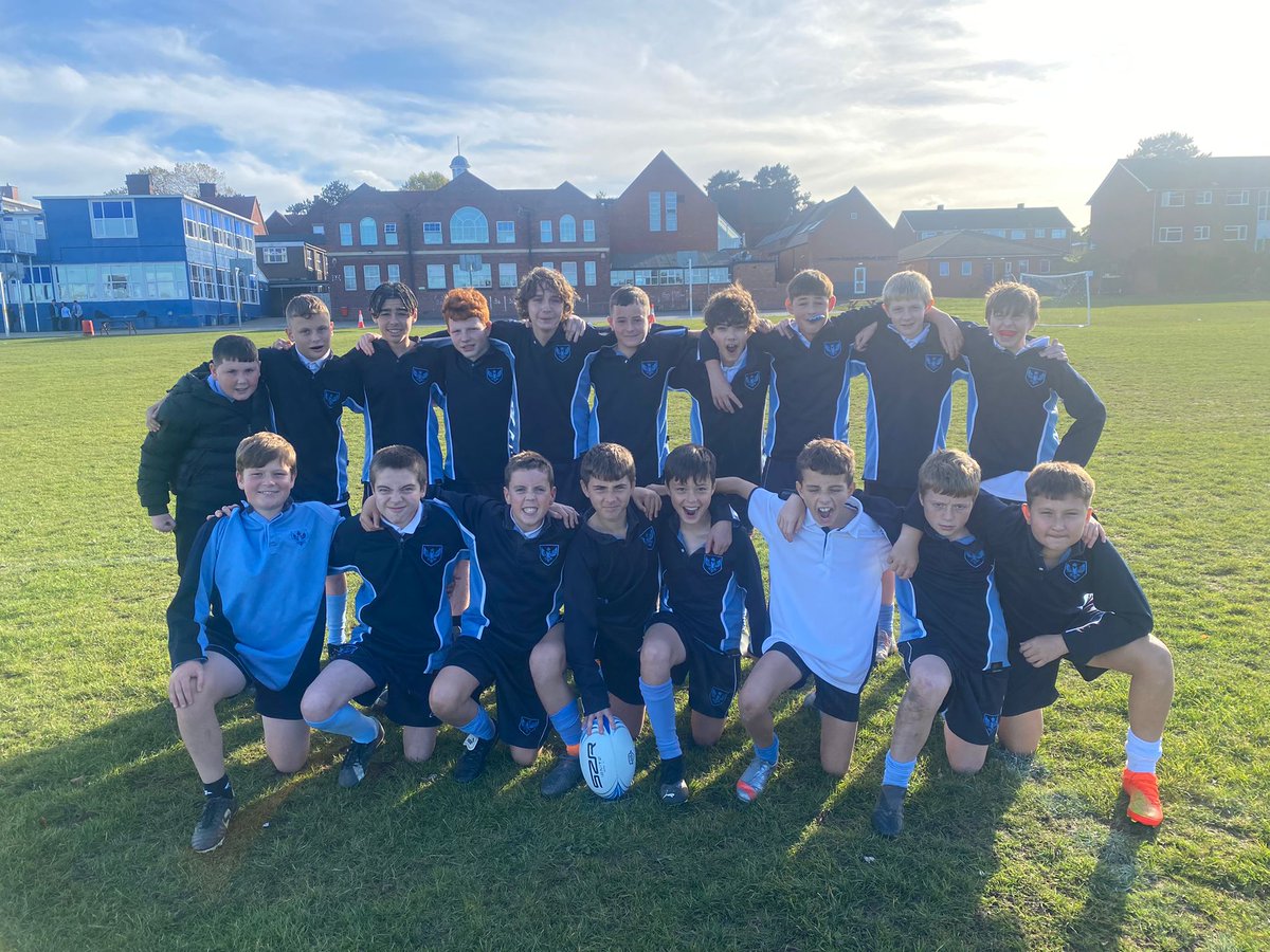KNBS_PE's tweet photo. Congratulations to the Year 7, Year 8 and Year 9 rugby teams for winning their games against UoB School! The boys played some really good running rugby, with great teamwork shown🏉 Year 9: 71-0, Year 8: 70-0 and Year 7: 35-5. MOTM performances from Harvey B, Jack B and Joshua O🦅 https://t.co/0x2ZGuJD2u
