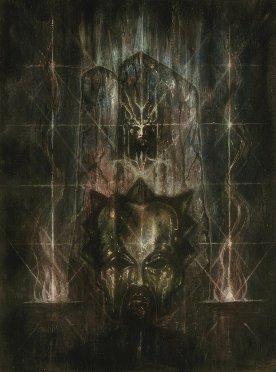 gazink8's tweet photo. Gazink - The Widows Son 2022 Acrylic on Wood 30x40 #thewidowsson #theaeon #demain #horus #isis #abstractrealism #darkpsychedelic #darksurrealism #symbolism #pararealism #neosymbolism  #occultart #darkcomics #coverart #psychonaut #gazink https://t.co/tNDDjBR09A