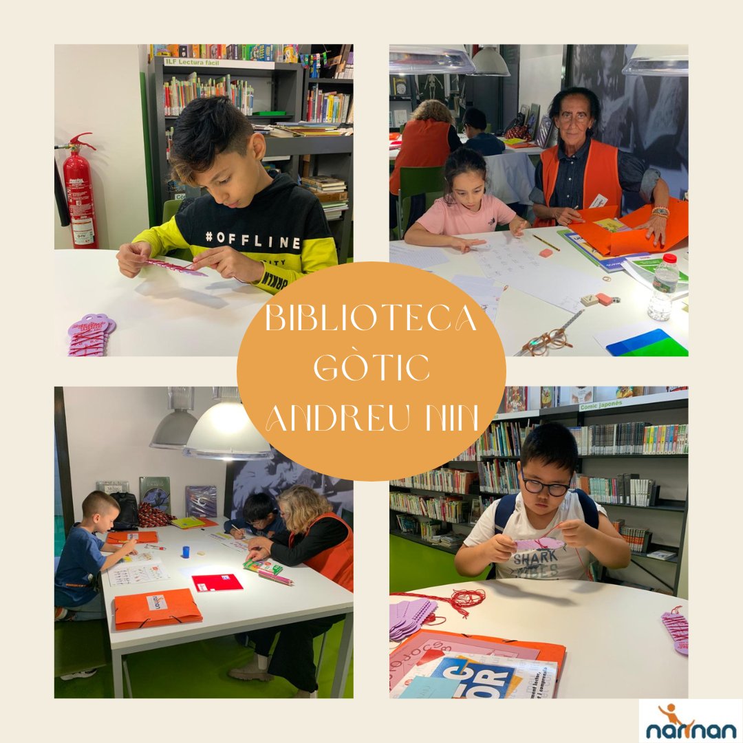 Reforç a la Biblioteca Gòtic Andreu Nin <a href="/BibliotequesBCN/">BibliotequesBCN</a>. 
Les sessions estan obertes als infants del barri. No cal inscripció prèvia. Si ets un estudiant de primària i necessites ajuda per fer els deures t’hi esperem!

📍Dilluns, 17 a 19h
👉 Info 638 88 57 75  o info@narinan.org