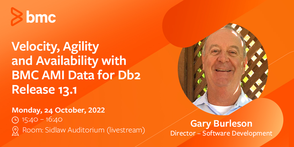 If you're attending next week's IDUG EMEA Db2 Conference, don't miss Gary Burleson's presentation showing how BMC AMI Data for Db2 can help increase the velocity, agility, and availability of your data operations.  <a href="/IDUGDb2/">IDUG - The International Db2 Users Group</a> 

loom.ly/PVUbehQ