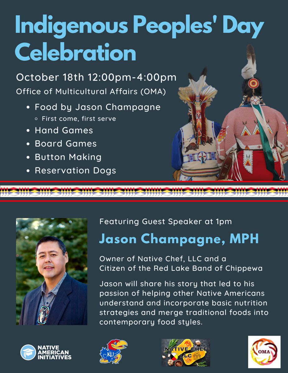 kulibraries's tweet photo. Join us in celebrating Indigenous Peoples' Day tomorrow in the Sabatini Multicultural Resource Center from 12-4 p.m.

Stop by for food, games, music, and more!

#IndigenousPeoplesDay https://t.co/oW5B7KSg7K