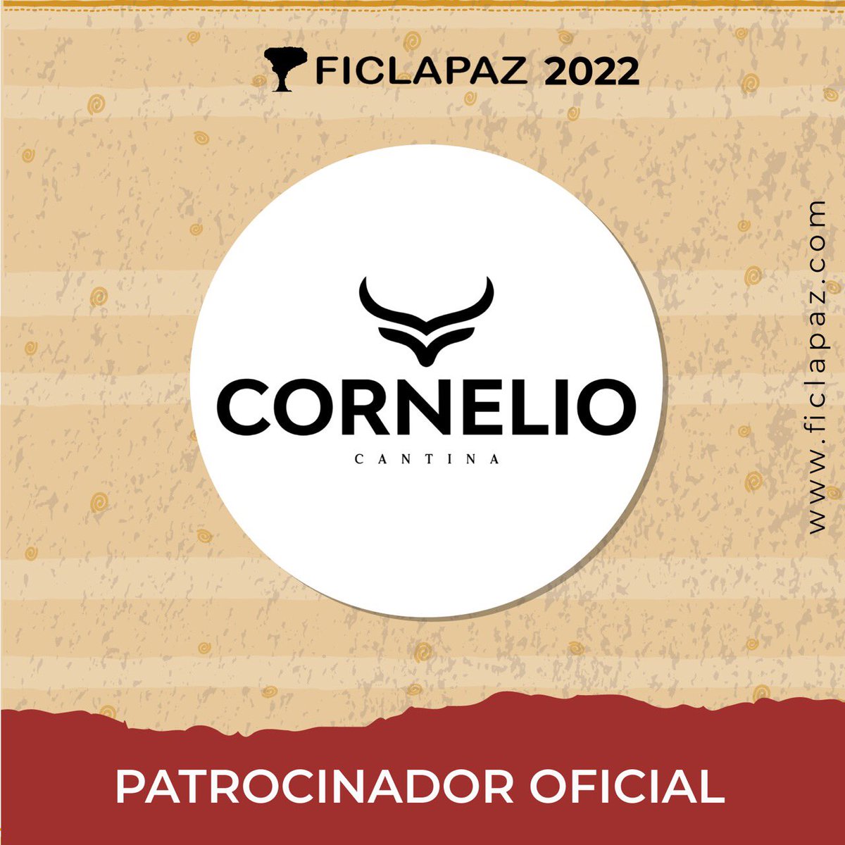 Muchas gracias a Cornelio Cantina por su valioso y gran apoyo incondicional en la #5taEdición del 𝙁𝙚𝙨𝙩𝙞𝙫𝙖𝙡 𝙄𝙣𝙩𝙚𝙧𝙣𝙖𝙘𝙞𝙤𝙣𝙖𝙡 𝙙𝙚 𝘾𝙞𝙣𝙚 𝙇𝙖 𝙋𝙖𝙯 𝟮𝟬𝟮𝟮! 

¡Nos vemos en octubre! #FICLAPAZ del 27 al 30 de octubre. 🎬❤️
.
.
.
#FICLaPaz2022