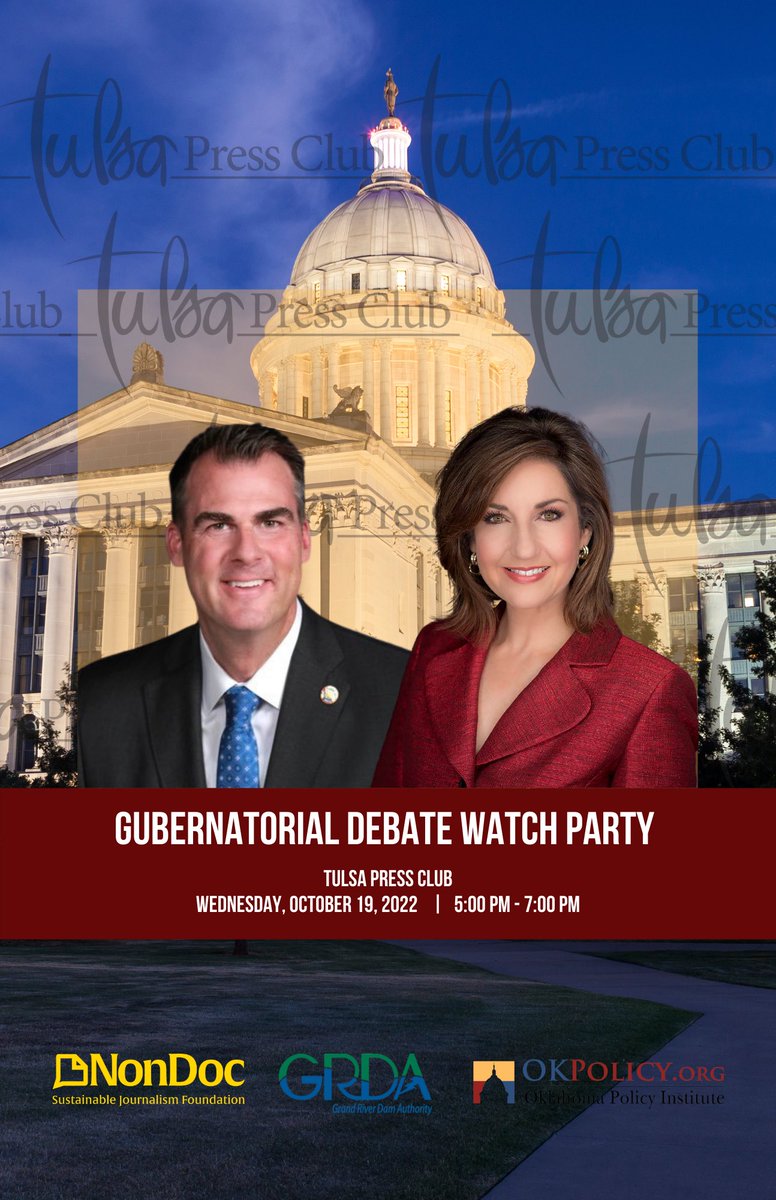 TulsaPressClub's tweet photo. @joy4ok Join us at the @TulsaPressClub for the official watch party in Tulsa. https://t.co/xCi5RqvEfg https://t.co/Mtv24U4kEf
