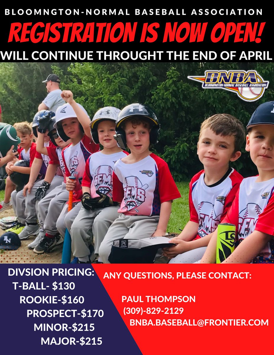 Bnbabaseball's tweet photo. Registration is NOW OPEN! Click the link below to access our website and register! 

https://t.co/yntjyW34q7 https://t.co/futVqD9xaJ