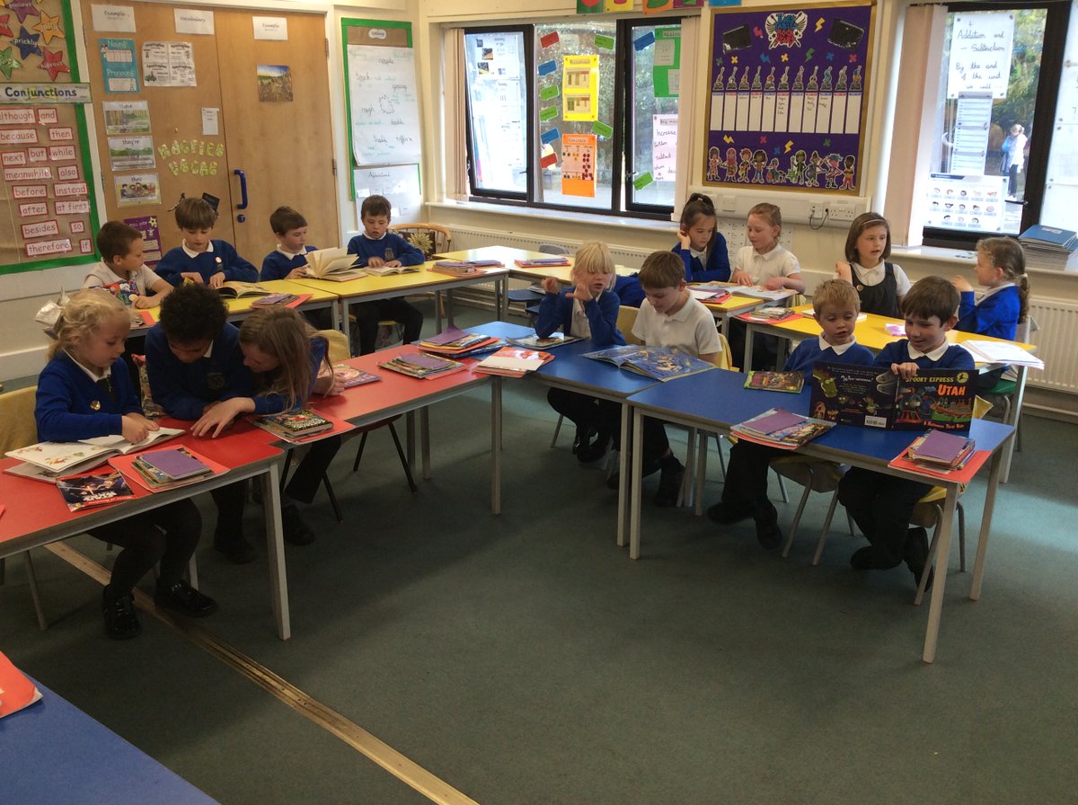 Y3Hunmanby's tweet photo. Reading for pleasure 😍 
Last week we went speed dating with books! 
The children brought in their favourite books from home and had 2 minutes to share with a friend. 
It was an absolute joy watching their faces light up as they shared their love of books! https://t.co/nyj5xNXL8f