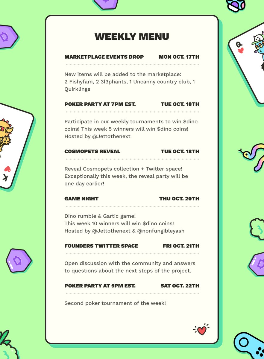 Cosmodinos's tweet photo. The weekly menu is here! https://t.co/hOkLxmah1g