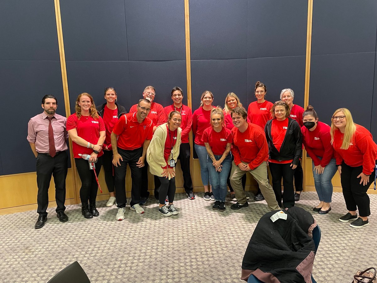 mr_bourgoin's tweet photo. Some of the many Tewksbury educators who wore red to support @HaverhillEd and @MaldenEduAssoc in their fight for a fair contract. https://t.co/JBk4owIwia