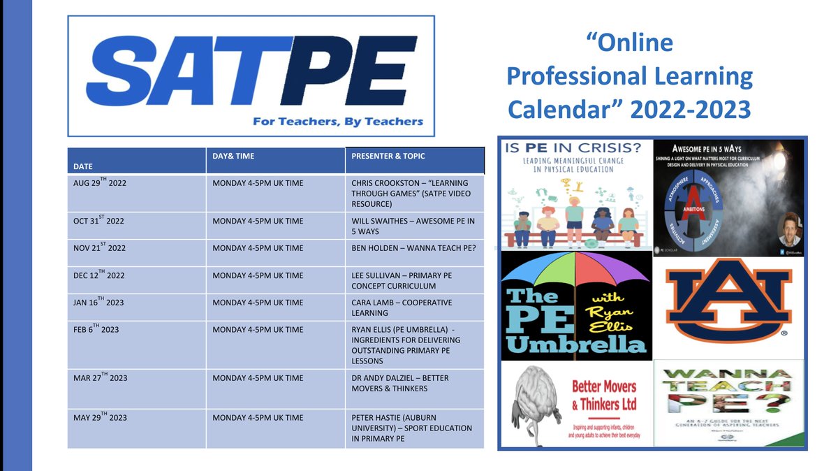 ONLINE CLPL CALENDAR📅📑 WORKSHOP 2️⃣ - 'AWESOME PE IN 5 WAYS' ✅ 📢 31ST OCTOBER 2022: 4-5PM (Online Via ZOOM) SIGN UP NOW - docs.google.com/forms/d/e/1FAI… @WillSwaithes @PEScholar @sportscotland @EducationScot