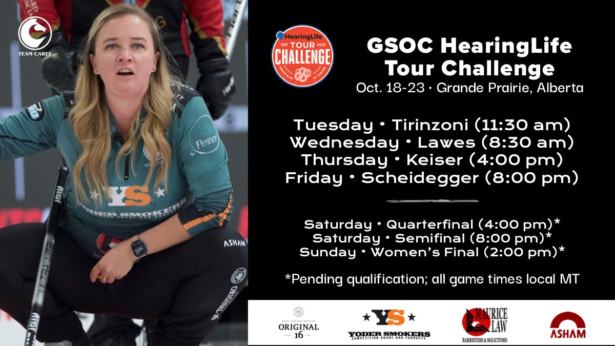 📍 Grande Prairie, Alberta (for the next few days)

Ready to roll at the second <a href="/grandslamcurl/">Grand Slam of Curling</a> of the season, opening the HearingLife Tour Challenge tomorrow morning!

(📸 Anil Mungal/GSOC) 

#CareyOn #GSOC