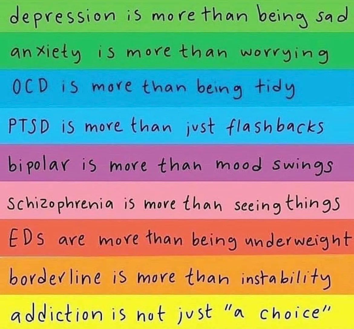 NAMILansing's tweet photo. Education and understanding is needed to help break the stigma around mental health conditions. 

What is one thing you wish people knew about your mental health condition ?

📸 by @traumabreakthrough on IG

#endthestigma #MentalHealthMonday #mentalhealthawareness https://t.co/jdnpdCa3xh