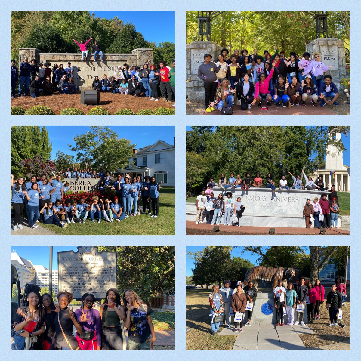 Sewanee, Vanderbilt, TN State, Berea &amp; Emory!! College tours are transformative!