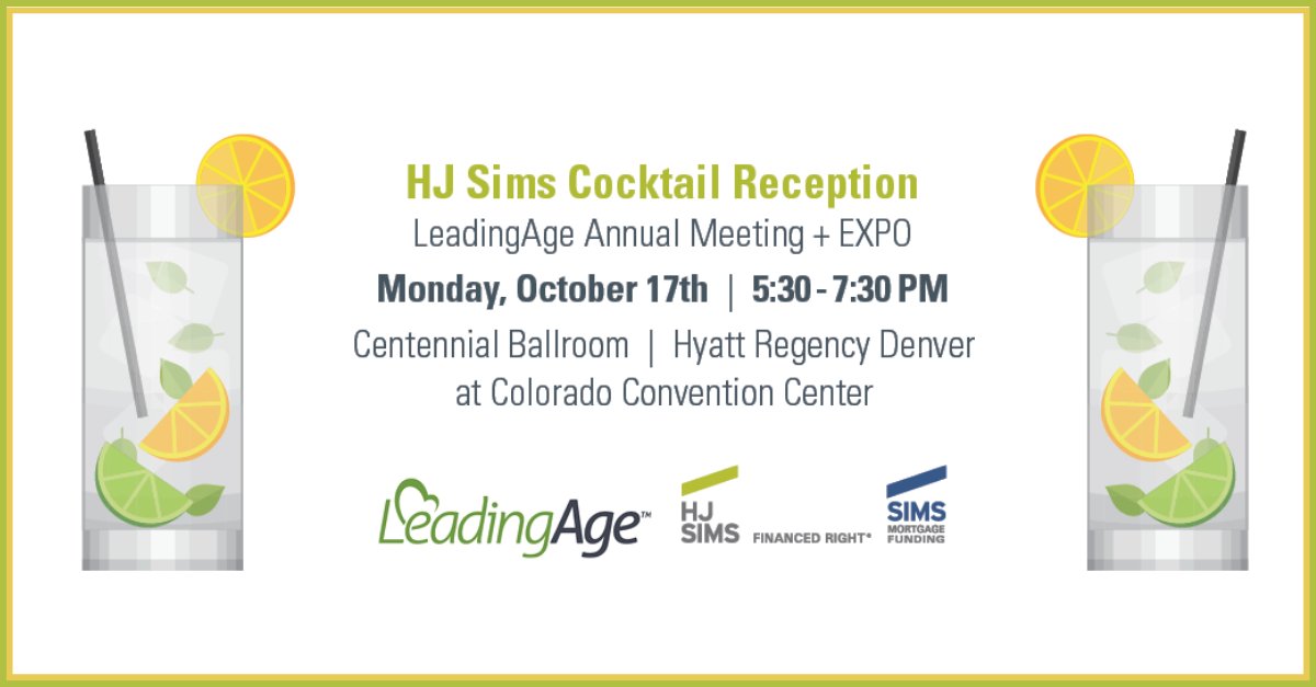 #LeadingAge22 is off to a great start. Be sure to join us for drinks and hors d'oeuvres at our Cocktail Reception this evening from 5:30 - 7:30 pm at the Hyatt Regency Denver.