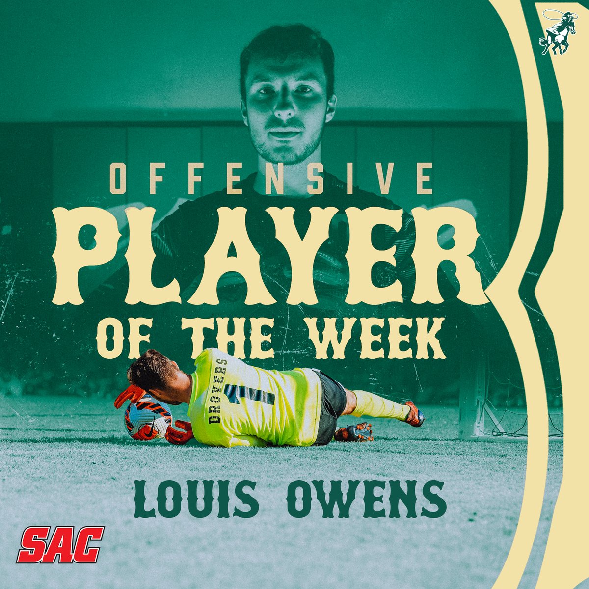Louis Owens has been selected as the 𝗦𝗔𝗖 𝗗𝗲𝗳𝗲𝗻𝘀𝗶𝘃𝗲 𝗣𝗹𝗮𝘆𝗲𝗿 𝗼𝗳 𝘁𝗵𝗲 𝗪𝗲𝗲𝗸 after stopping 4 of the 5 shots he faced against #1 MACU!🏆

#DroverDUB x #DroverNation🏇