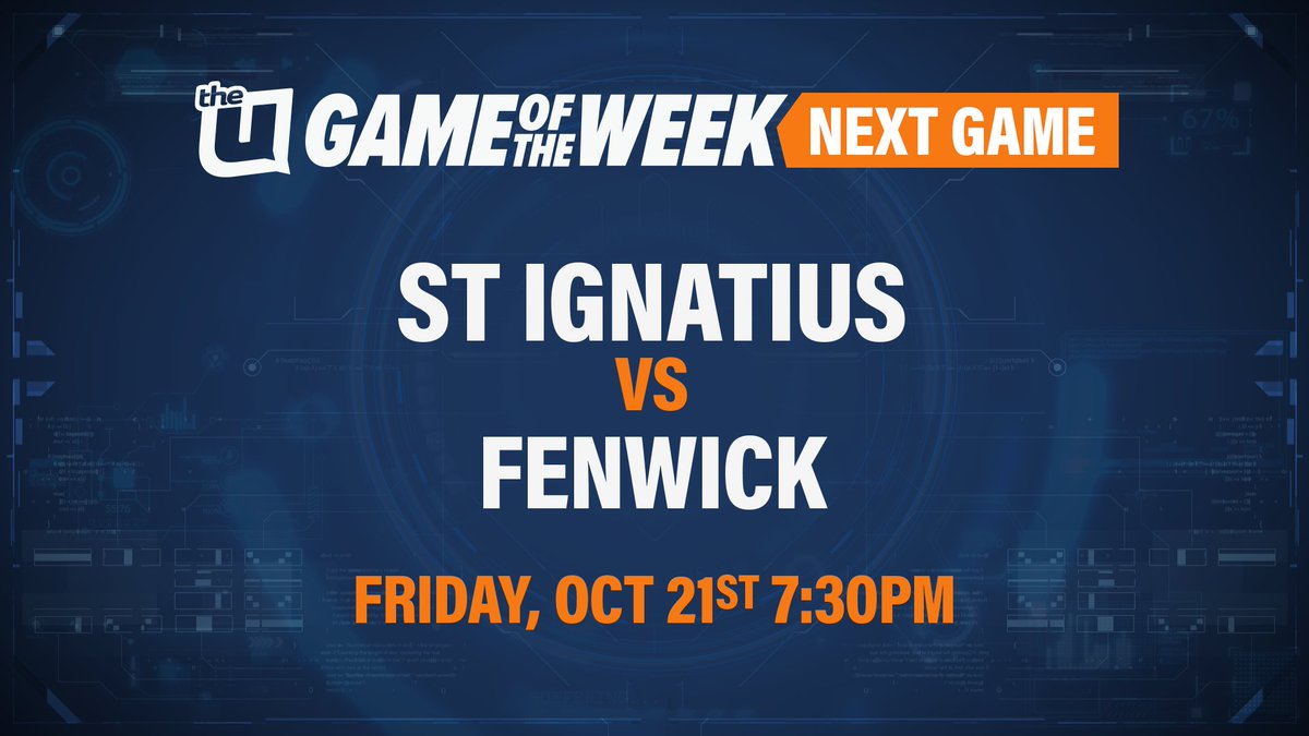 wciu's tweet photo. Coming up this week on #GameOfTheWeek only on #TheU🏈

- @IgnatiusFB vs. @FenwickFB Friday at 7:30P

- @CaravanFootball vs. @LAFootballAC Saturday at 1:30P

- @IHSA_IL Football Playoff Pairings Show Saturday at 8P https://t.co/prySMmThN5